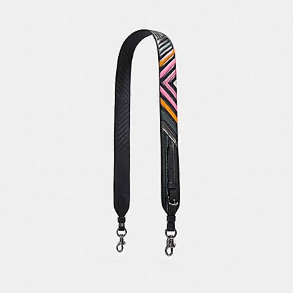 COACH NOVELTY STRAP WITH COLORBLOCK QUILTING
